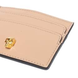 Pre Owned حافظة بطاقات أليكساندر ماكوين مزينة جمجمة جلد أسود 