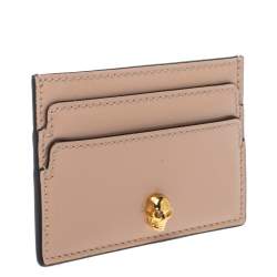 Pre Owned حافظة بطاقات أليكساندر ماكوين مزينة جمجمة جلد أسود 