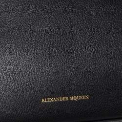 Pre Owned Alexander McQueen Black Leather Box 19 Shoulder Bag