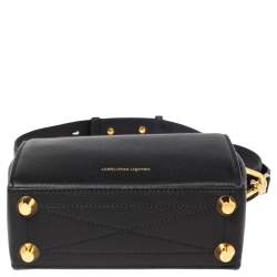 Pre Owned Alexander McQueen Black Leather Box 19 Shoulder Bag