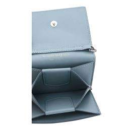 Pre Owned Alexander McQueen Blue Croc-embossed Leather Skull Bag