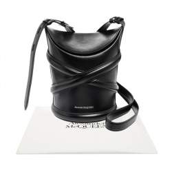 Pre Owned Alexander McQueen Black Leather The Curve Bag