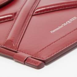 Alexander McQueen Red Leather Micro The Curve Crossbody Bag 