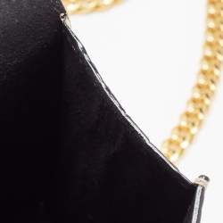 Pre Owned Alexander McQueen Beige Croc Embossed Leather Small Skull Shoulder Bag