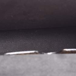 Pre Owned Alexander McQueen Beige Croc Embossed Leather Small Skull Shoulder Bag