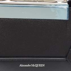 Pre Owned Alexander McQueen Black Leather Mini Jeweled Hobo