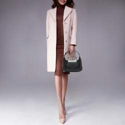 Pre Owned Alexander McQueen Black Leather Mini Jeweled Hobo