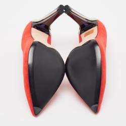 Alexander McQueen Red Suede Pointed Toe Pumps Size 39