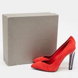Alexander McQueen Red Suede Pointed Toe Pumps Size 39