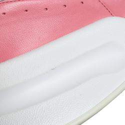 Pre Owned Alexander McQueen White/Pink Leather And Mesh Oversized Runner Low Top Sneakers Size 40