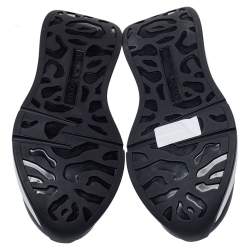 Pre Owned Alexander McQueen Black/Pink Leather Larry Low Top Sneakers Size 41