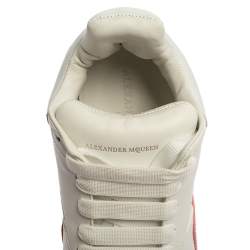 Pre Owned حذاء رياضي أليكساندرماكوين منخفض من الأعلى رانر كبير جلد أبيض/وردي مقاس 41