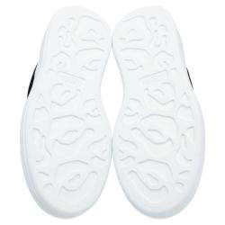 Pre Owned حذاء رياضي أليكساندر ماكوين جلد أبيض/أسود كبير نعل شفاف مقاس أوروبي 38.5