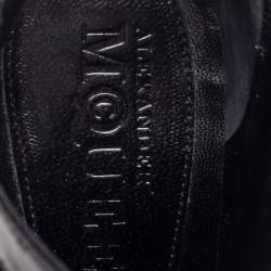 Pre Owned Alexander McQueen Multicolor Python Leather Ankle Booties Size 38