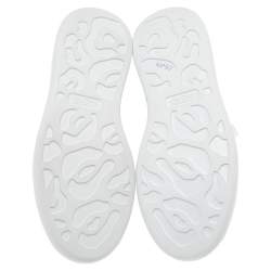 Pre Owned حذاء رياضي أليكساندر ماكوين كبير سويدي وجلد أحمر/ أبيض مقاس 38.5