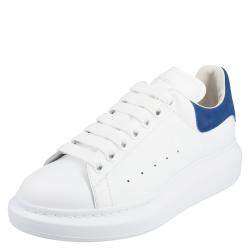 Pre Owned Alexander McQueen White/Blue Women's Oversized Sneaker EU 38.5