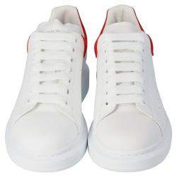 Pre Owned Alexander McQueen White/Red Women's Oversized Sneaker EU 38