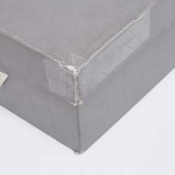 مملوكة مسبقًا صندل أليسكاندر ماكوين جلد أزرق كحلي مزخرف ترصيع مزين إبزيم نعل سميك مقاس 40