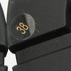 Pre Owned Alexander McQueen Black Canvas Tread Slick High-Top Platform Sneakers Size 38