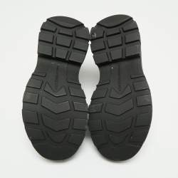 Pre Owned Alexander McQueen Black Canvas Tread Slick High-Top Platform Sneakers Size 38