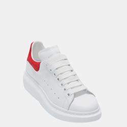 Pre Owned حذاء رياضي أليكساندر ماكوين جلد أبيض نمط كبير مقاس أوروبي 39