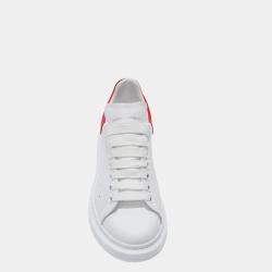 Pre Owned حذاء رياضي أليكساندر ماكوين جلد أبيض نمط كبير مقاس أوروبي 39