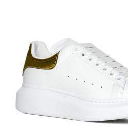 Pre Owned Alexander Mcqueen White/ Metallic Yellow Oversized Sneaker Size EU 38.5