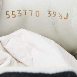 Pre Owned Alexander McQueen White Leather and Suede Oversized Low-Top Sneakers Size 39.5