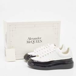 Pre Owned Alexander McQueen White Leather Oversized Low Top Sneakers Size 39