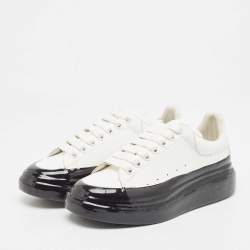 Pre Owned Alexander McQueen White Leather Oversized Low Top Sneakers Size 39