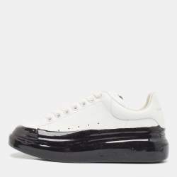 Pre Owned Alexander McQueen White Leather Oversized Low Top Sneakers Size 39