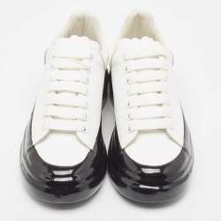 Pre Owned Alexander McQueen White Leather Oversized Low Top Sneakers Size 39