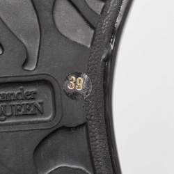 Pre Owned Alexander McQueen White Leather Oversized Low Top Sneakers Size 39