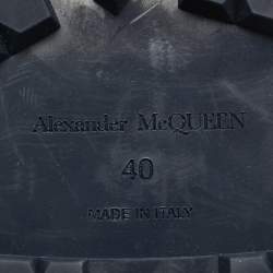 Pre Owned Alexander McQueen White Leather Wander Chelsea Boots Size 40