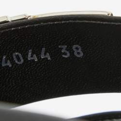 Pre Owned Alexander McQueen Black Leather Crystal Embellished Slides Size 38