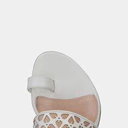 Pre Owned Alexander McQueen Leather Flat Sandals 39.5