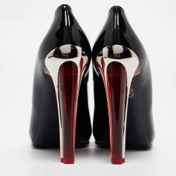 Alexander McQueen Black Patent Leather Square Toe Pumps Size 40