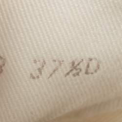 Pre Owned Alexander McQueen White/Pink Canvas and Suede Deck Plimsoll Sneakers Size 37.5