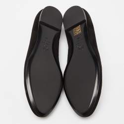 Pre Owned Alexander McQueen Black Suede Sequin Skull Smoking Slippers Size 39