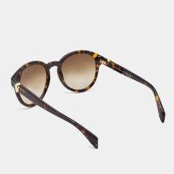Alexander McQueen Tortoise Gradient AMQ 4196/S Skull Round Sunglasses