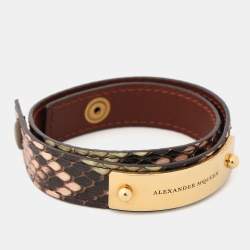 Alexander McQueen Multicolor Python Bracelet