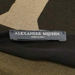 Alexander McQueen Multicolor God Save Print Silk Scarf