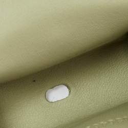 Pre Owned Alexander McQueen Light Green Croc Embossed Leather Skull Air Pod Pro Case