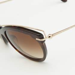 Alexander McQueen Brown Gradient AmQ 4273/S Frame Cat Eye Sunglasses