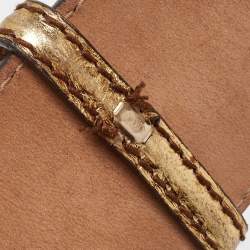 Alexander McQueen Gold Leather Waist Belt 75CM
