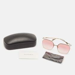 Alexander McQueen Pink Gradient AM0254S The Cut Square Sunglasses