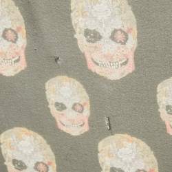 Alexander McQueen Black Skull Print Silk Scarf 
