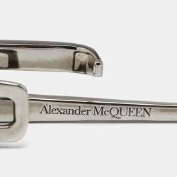 Pre Owned Alexander McQueen Crystals Silver Tone Brooch