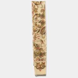 Pre Owned Alexander McQueen Cream Paisley Print Silk Scarf