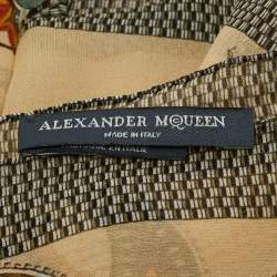 Pre Owned Alexander McQueen Cream Paisley Print Silk Scarf